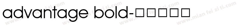 advantage bold字体转换